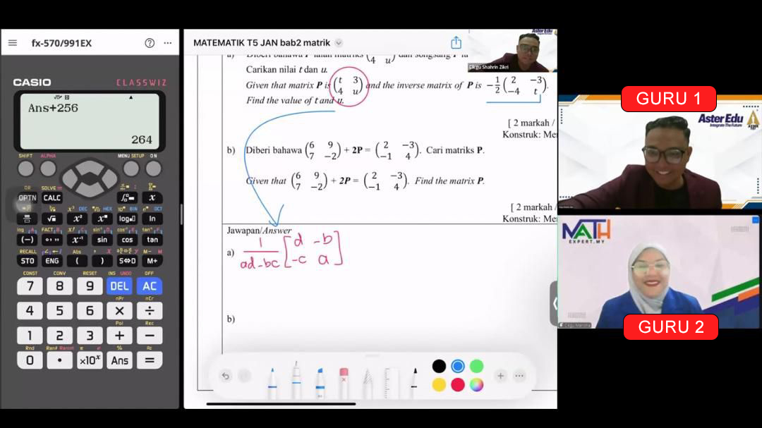 Sistem 2 guru dalam 1 kelas Aster Edu