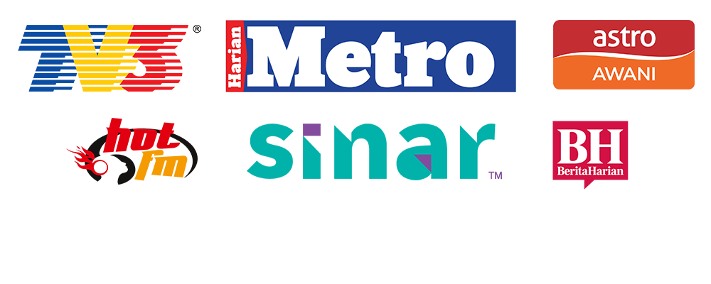 TV3, Harian Metro, Astro Awani, Hot FM, Sinar FM, Berita Harian
