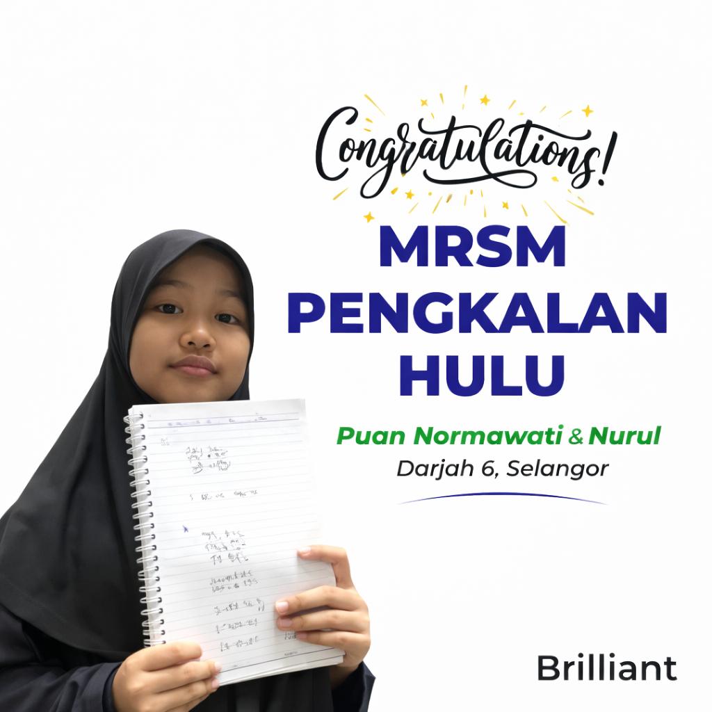 Pelajar berjaya ke SBP MRSM 3